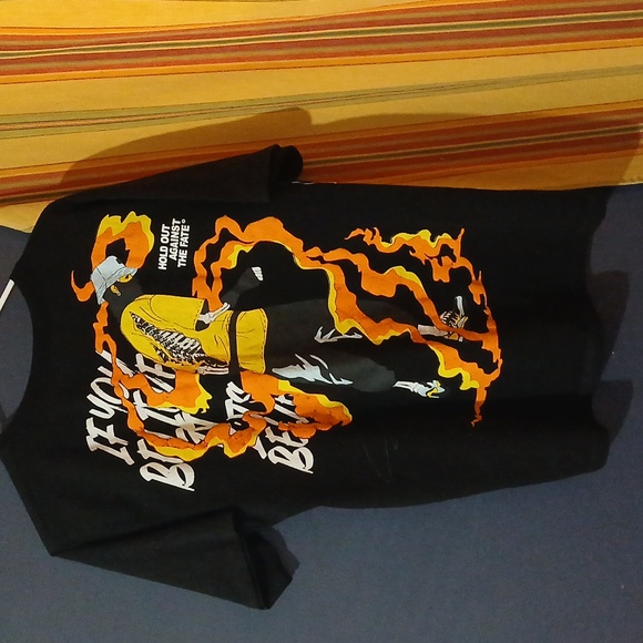 Seven Souls Black Graphic T-Shirt Hold Out Against The Fate - Picture 3 of 4